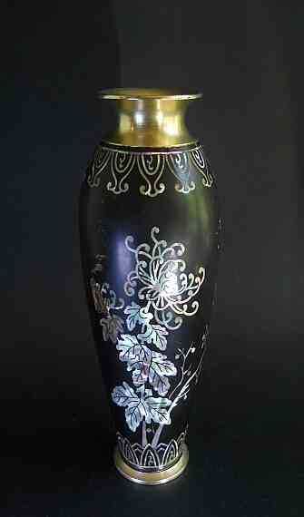 Старинная Китайская тяжелая латунная ваза