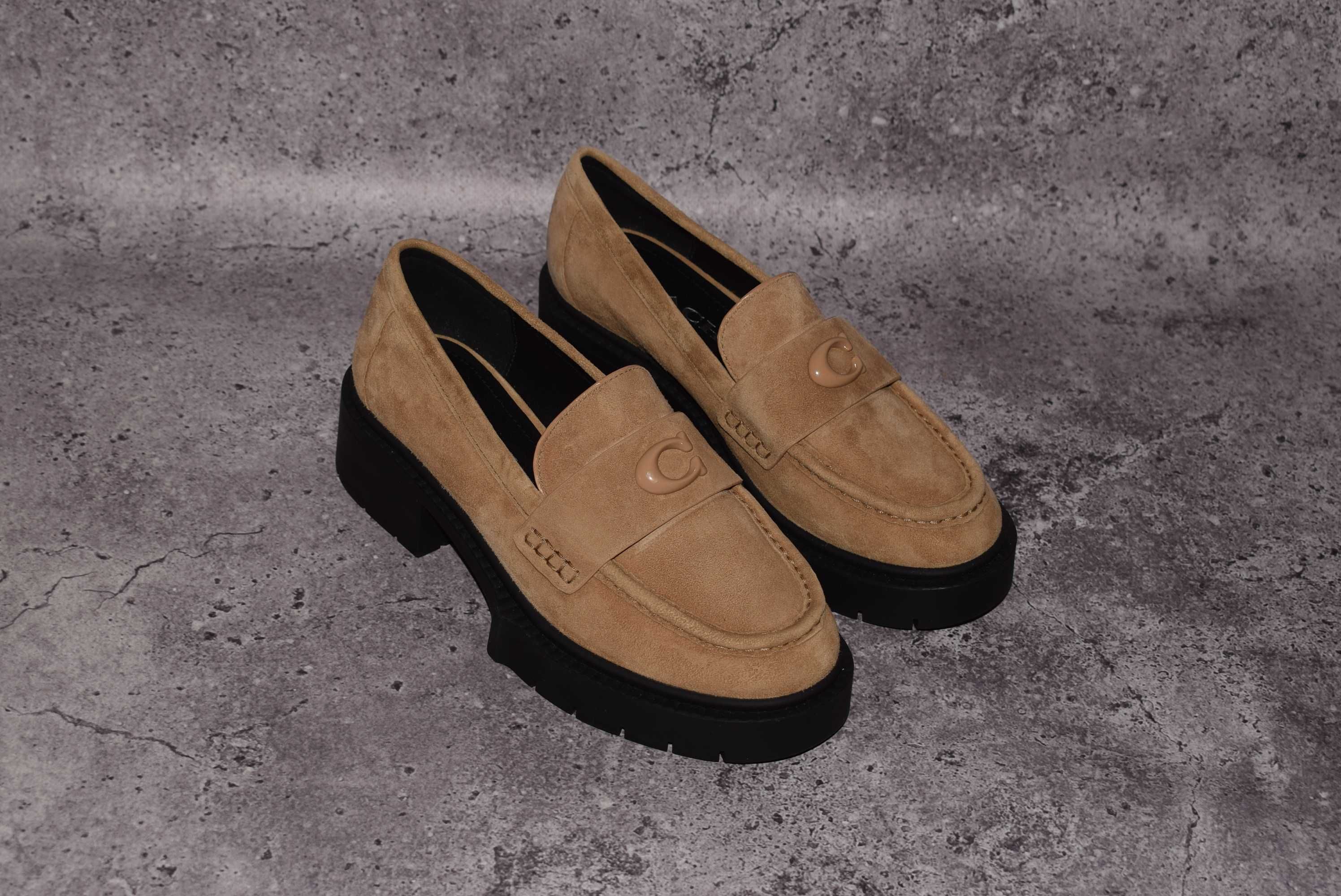 Coach Leah Loafer (оригінал, Жіночі Преміальні Туфлі Лофери Коач Замш