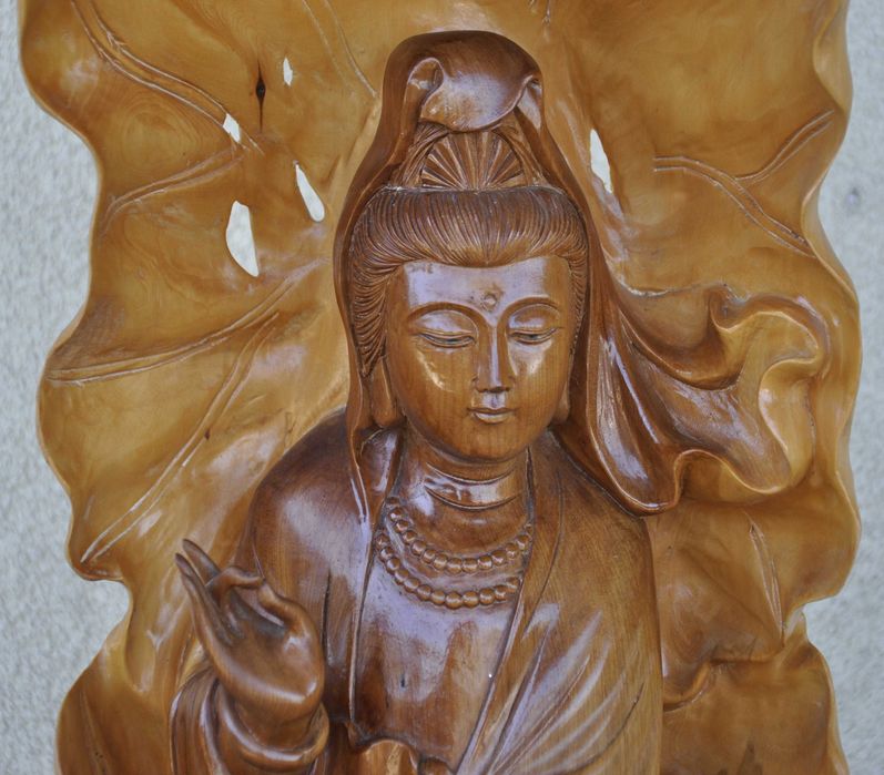 Figura Kiki Statua Buddy Rzeźba z Drzewa Sandałowego Dekoracja 100cm!!