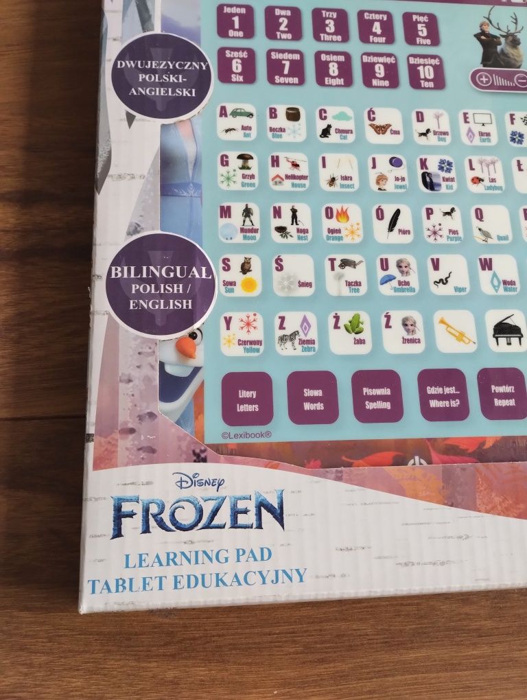 Nowy tablet edukacyjny do nauki angielskiego dwujęzyczny Frozen Kraina