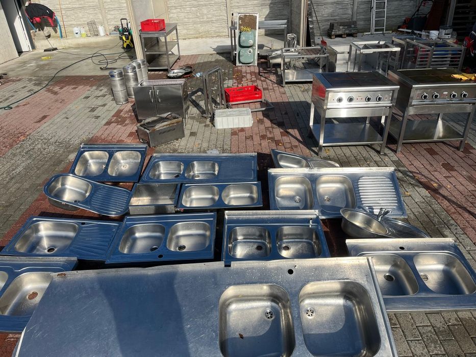 Zlew umywalki gastronomiczne stal nierdzewna wiszące i w blat solidne