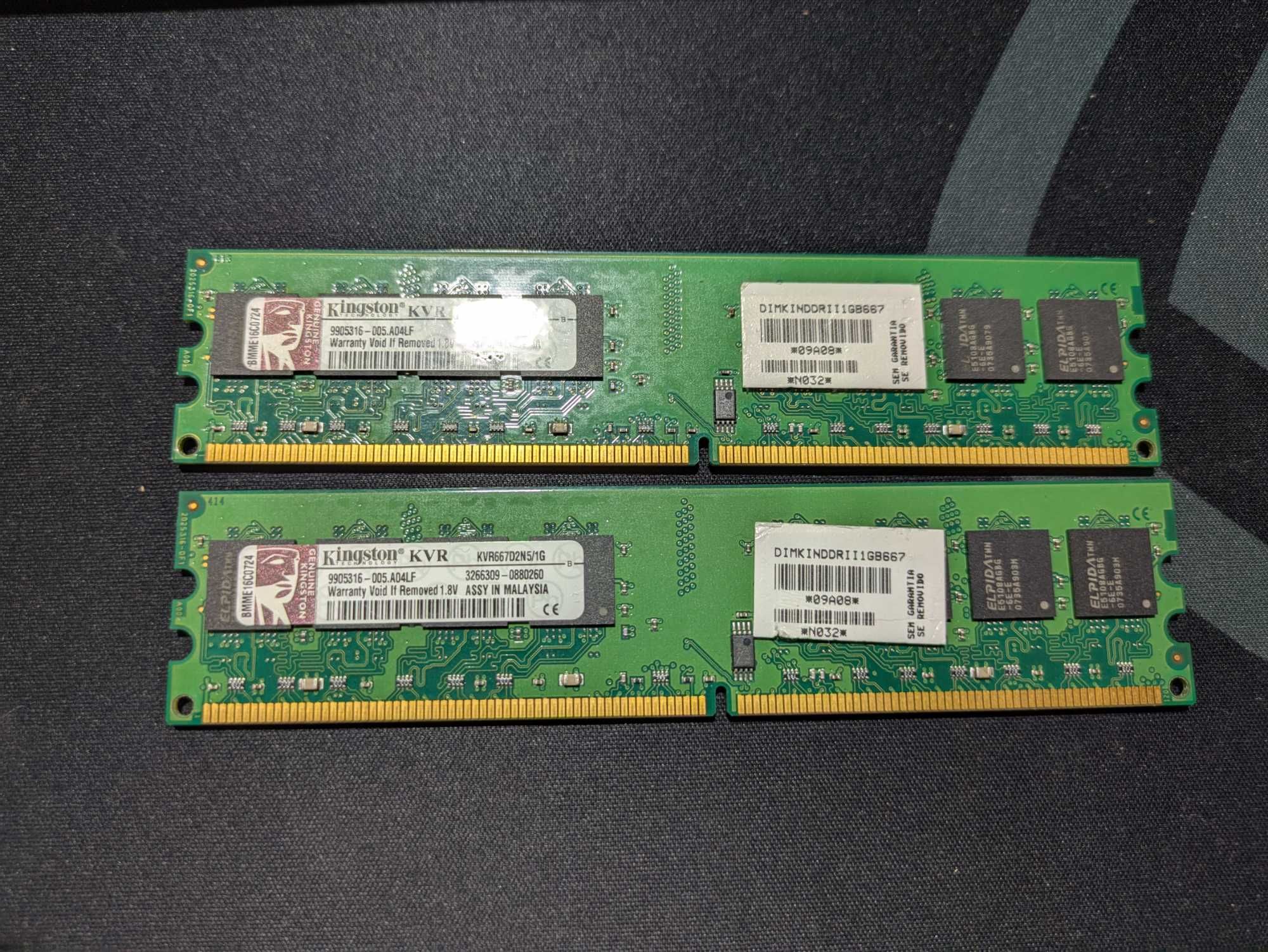 memória RAM  DDR2 2GB   (1+1)