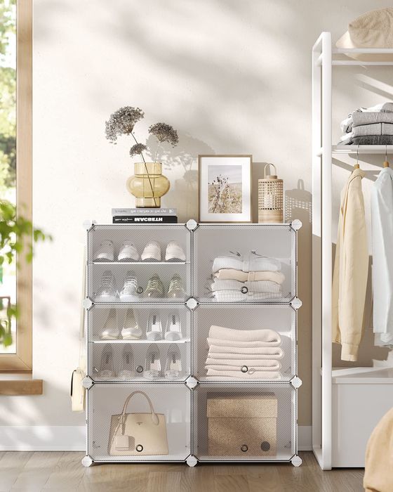 Modułowa szafka na buty organizer pudełka składane zestaw 6 SZT