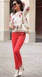 Sweter Max Mara Studio, wzór w czerwone palmy rozmiar M. Stan idealny