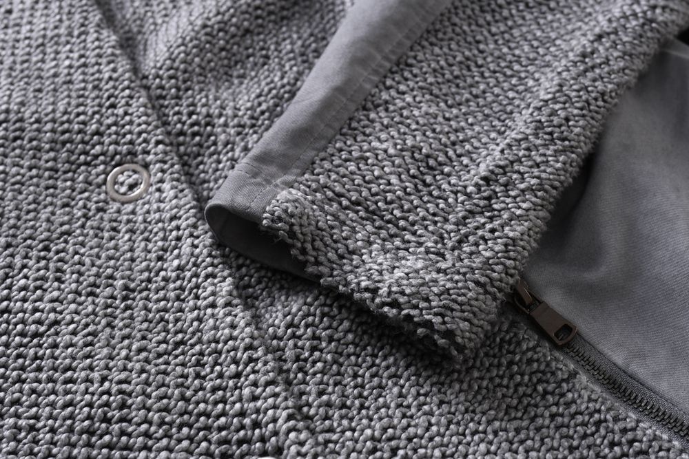 TAIFUN modny szary blezer damski z dżerseju z dzianiną pętelkową 46 48