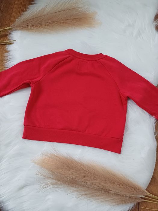 Śliczna świąteczna czerwona bluza dla dziewczynki 1.5-2 latka 92cm