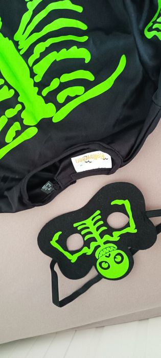 Strój 116 przebranie Halloween chłopięce kościotrup kostium