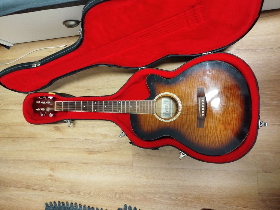 Gitara elektryczno akustyczna F16 EQ z profesjonalną obudową