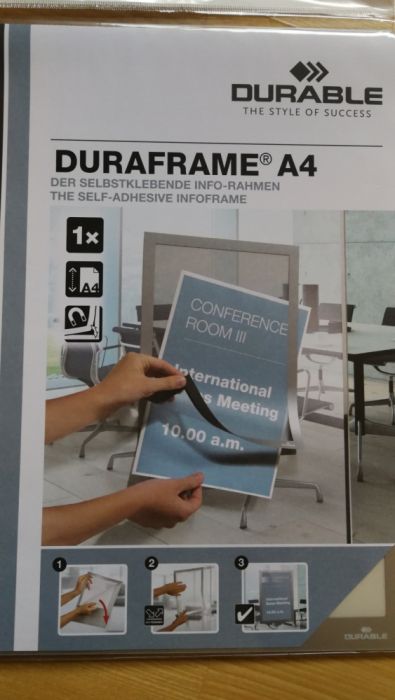 Ramka samoprzylepna Duraframd A4 srebrna