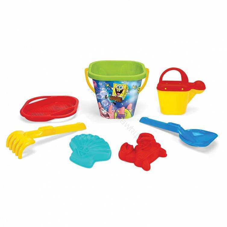 Zabawki do piasku 7 elementów Sponge Bob+Zestaw Wader Psi Patrol 81135