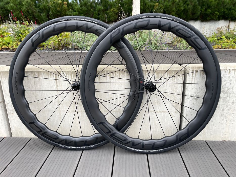Koła szosowe karbonowe carbon PRO-WAY VENOM 50mm 1415g! Z OPONAMI!