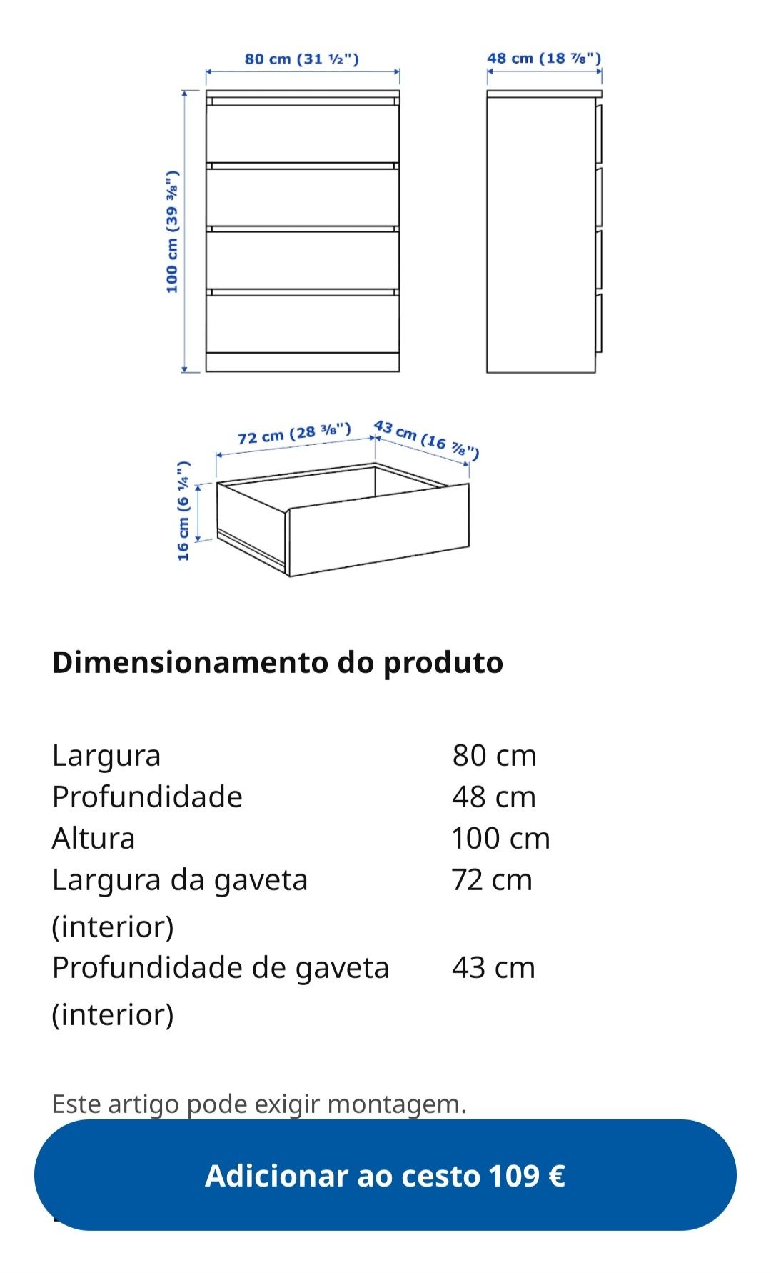 Cómoda Malm wengué