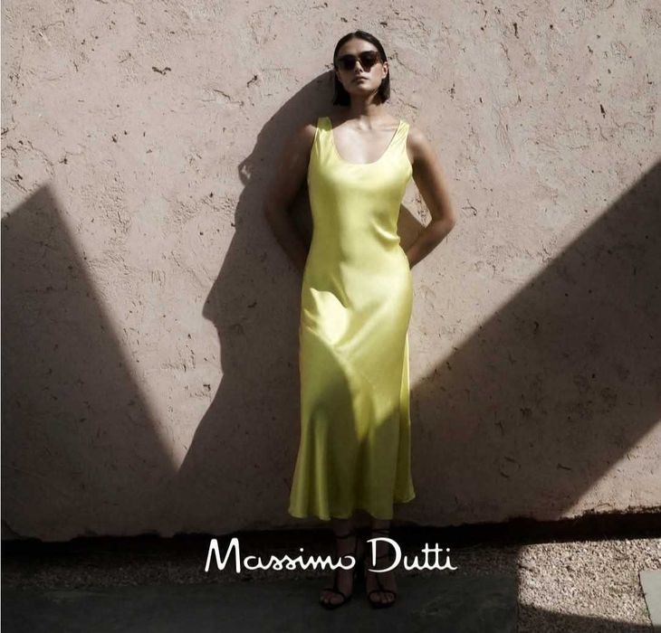 Massimo Dutti letnia satynowa sukienka