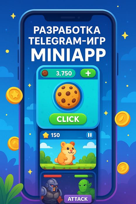 Телеграм игры, miniapp, сайты
