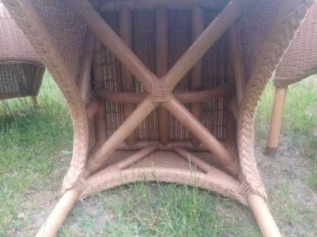 zestaw rattanowy krzesla ratanowe wiklinowe 4 sztuki