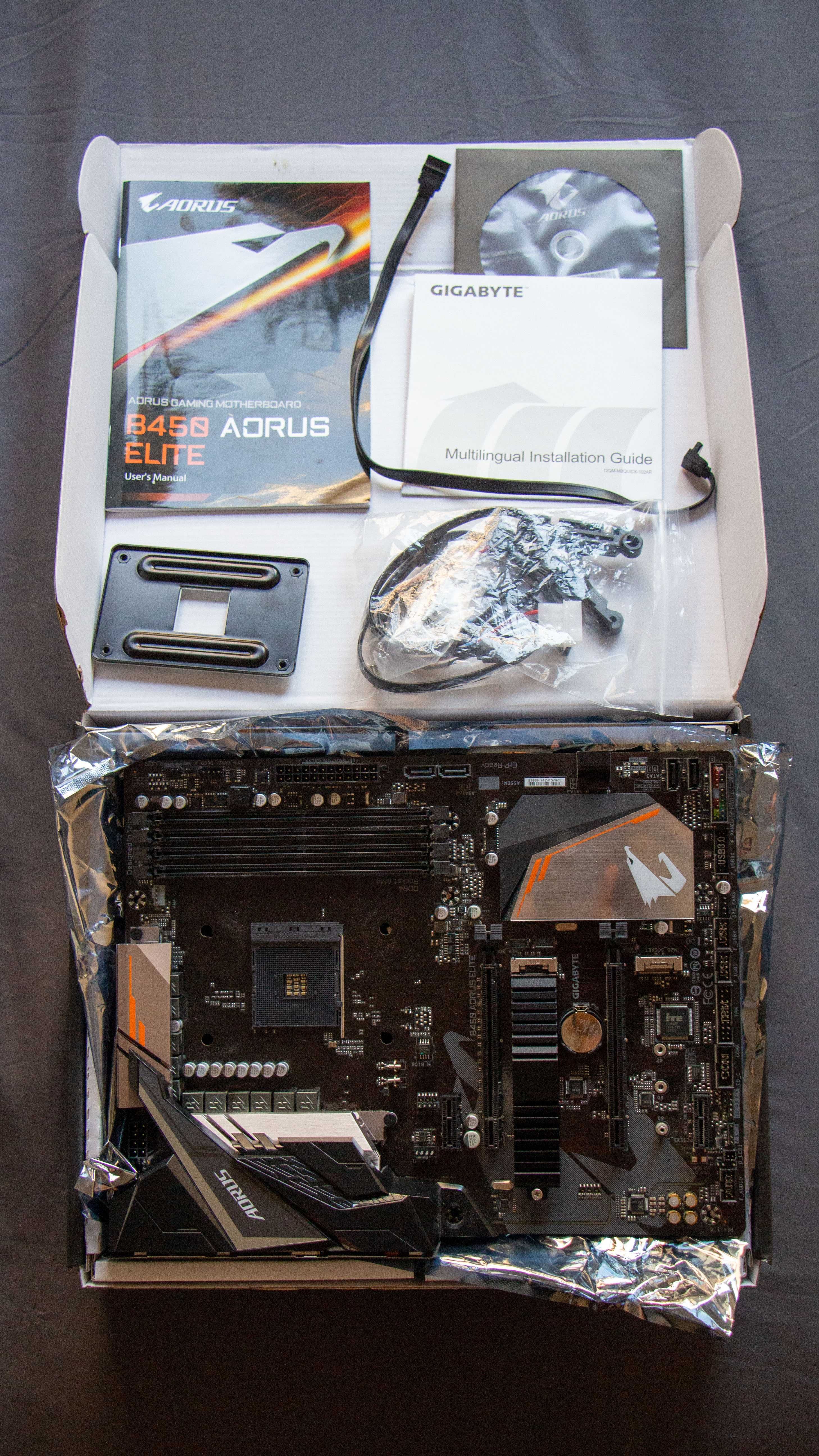 Gigabyte B450 Aorus Elite + AMD Ryzen 5 3600 + 16GB DDR4 RAM G. SKILL
