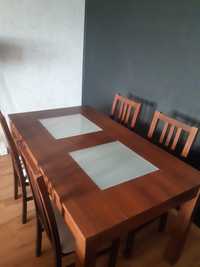 Zestaw rozkładany stół + 4 krzesła