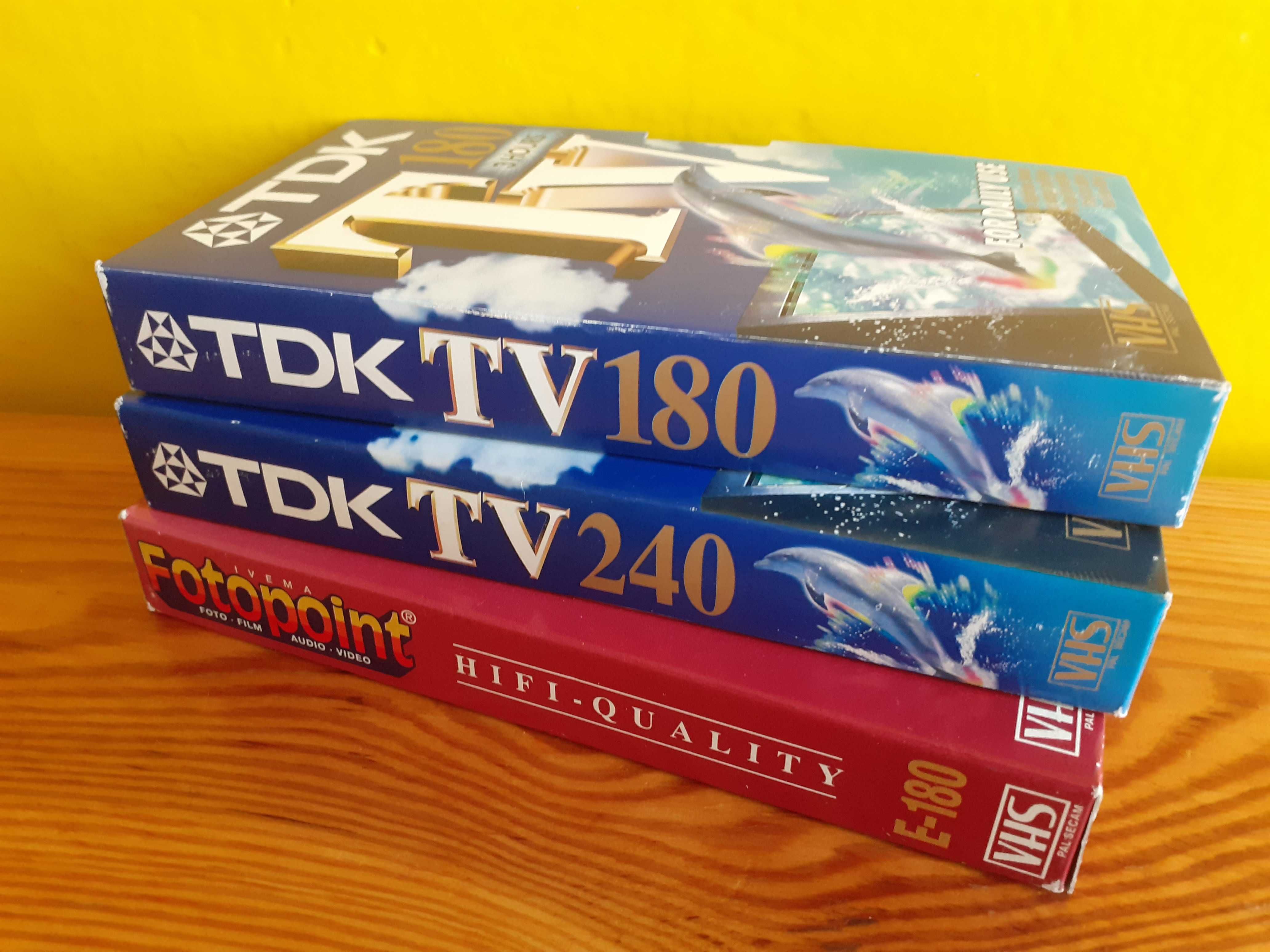 Kasety VHS 3 szt. TDK Fotopoint komplet 100% ok