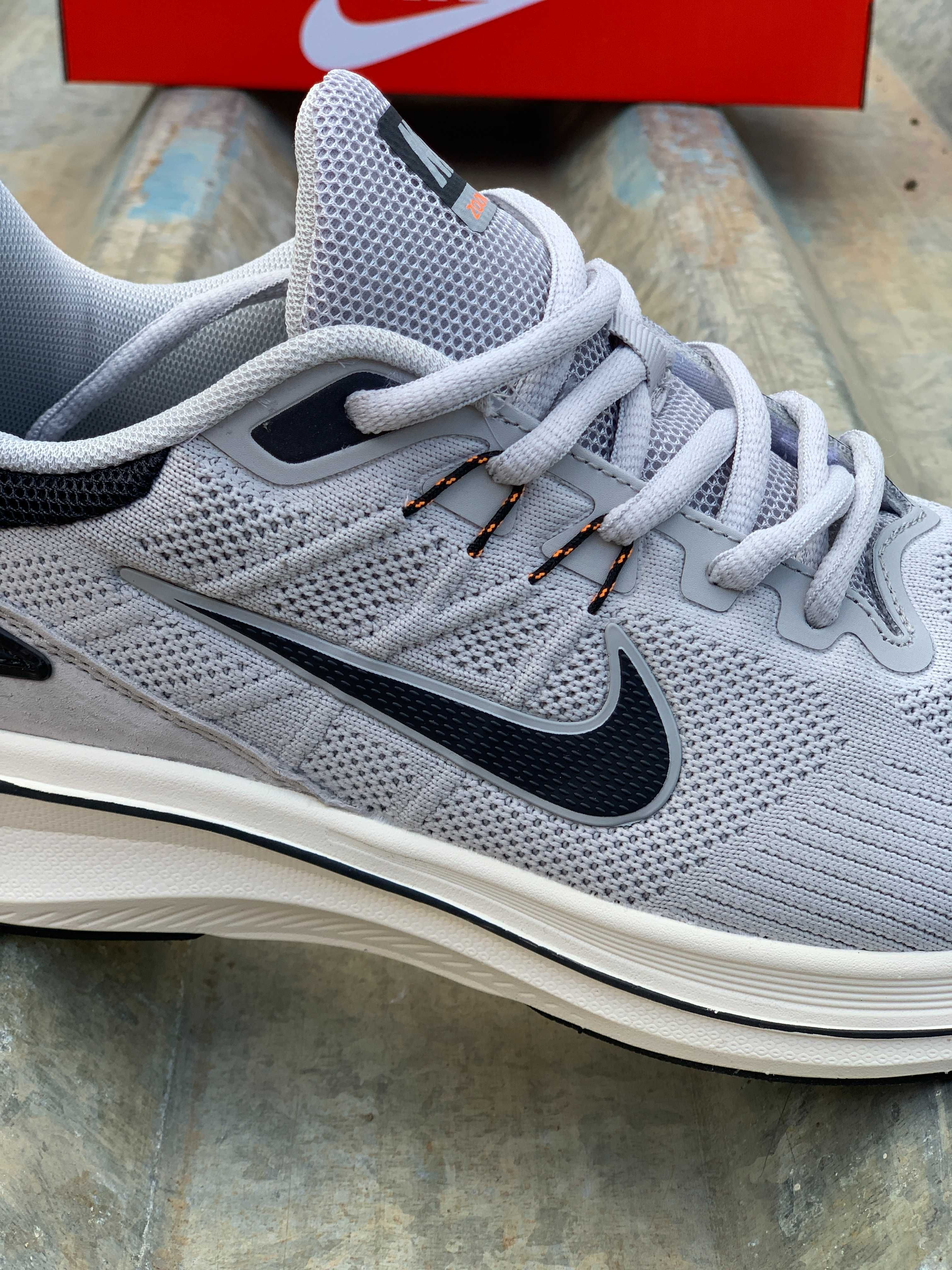 Мужские кроссовки Nike Zoom Winflo (41-45) светло-серые Найк