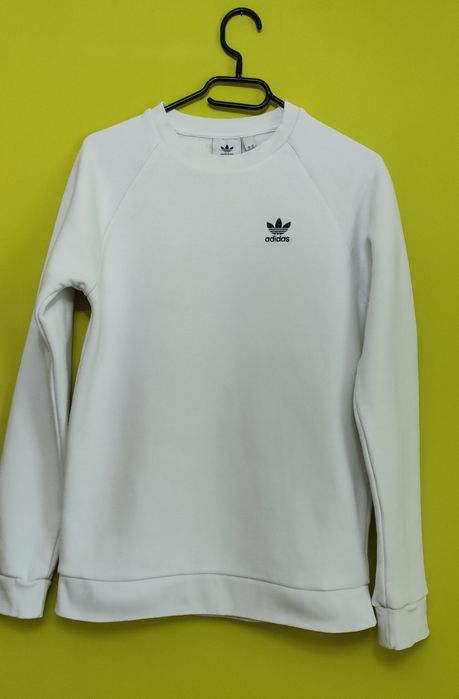 Bluza męska Firmy Adidas biała  z bawełny  primegreen