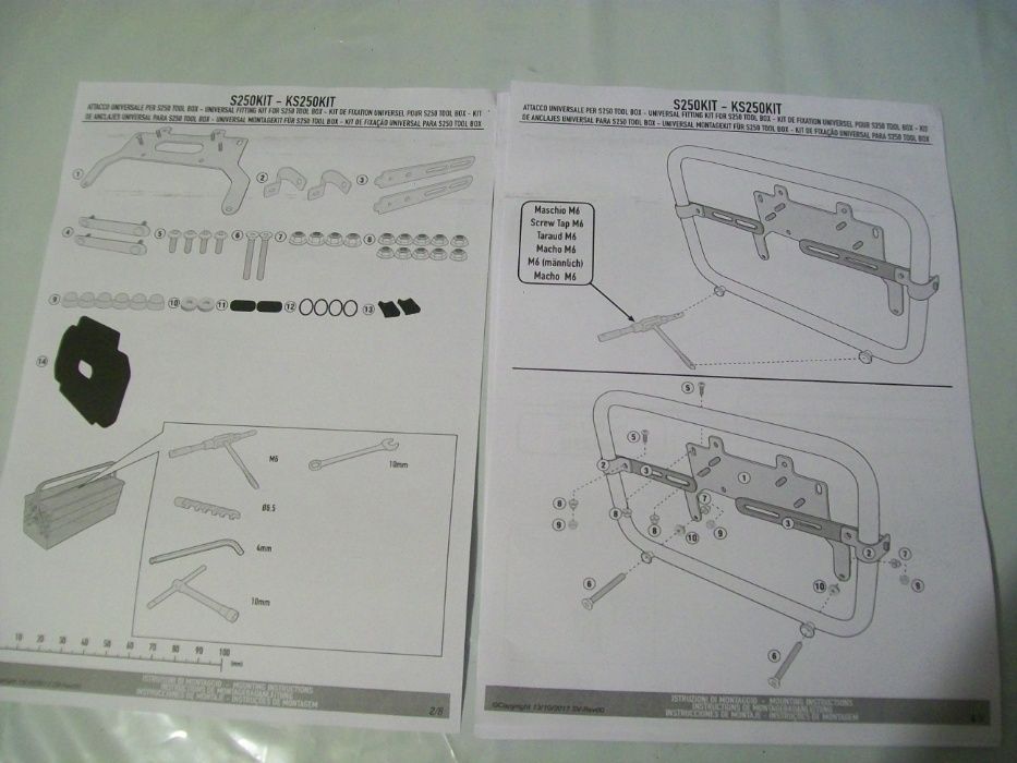 S250 GIVI uniwersalna skrzynka narzędziowa ,wodoszczelna ( S250KIT )