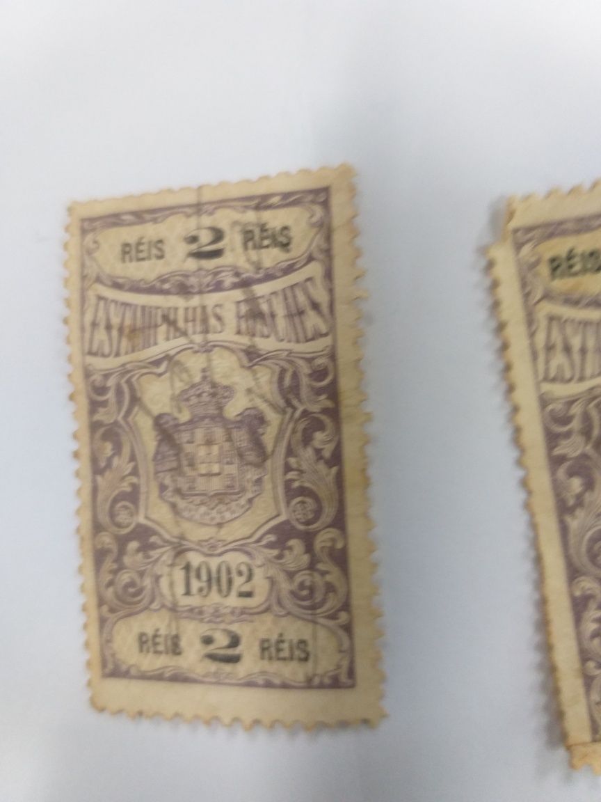 Selos de coleção  muito antigo 1902s são  2 selos