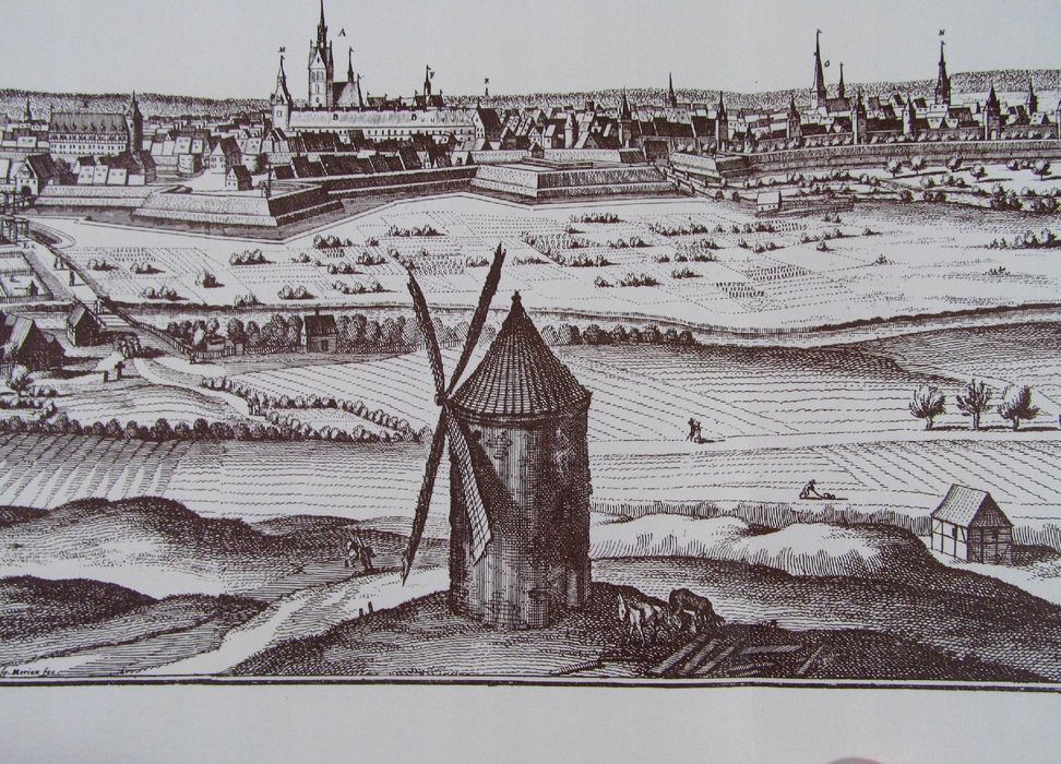 stara mapa widok miasta pejzaż papier czerpany 19