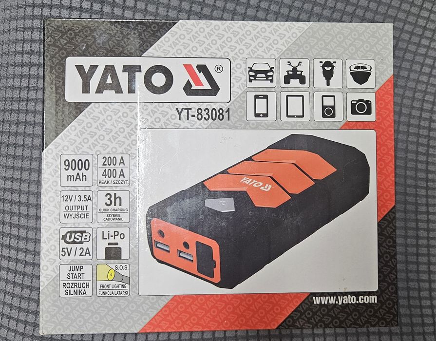 Портативний пусковий пристрій для авто YATO 9000