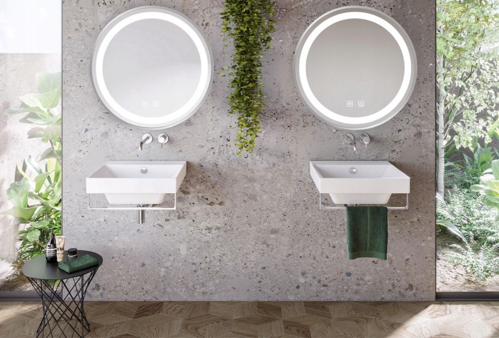 Nowe Lustro led podgrzewane dotyk srebrne 60 i 90 cm