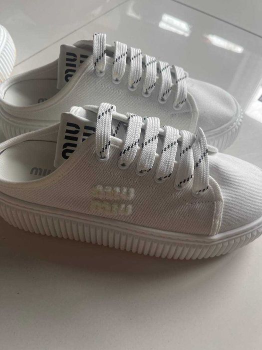 Wyprzedaż!Mule trampki Miu Miu ! białe i kremowe od ręki!Premium 36-40