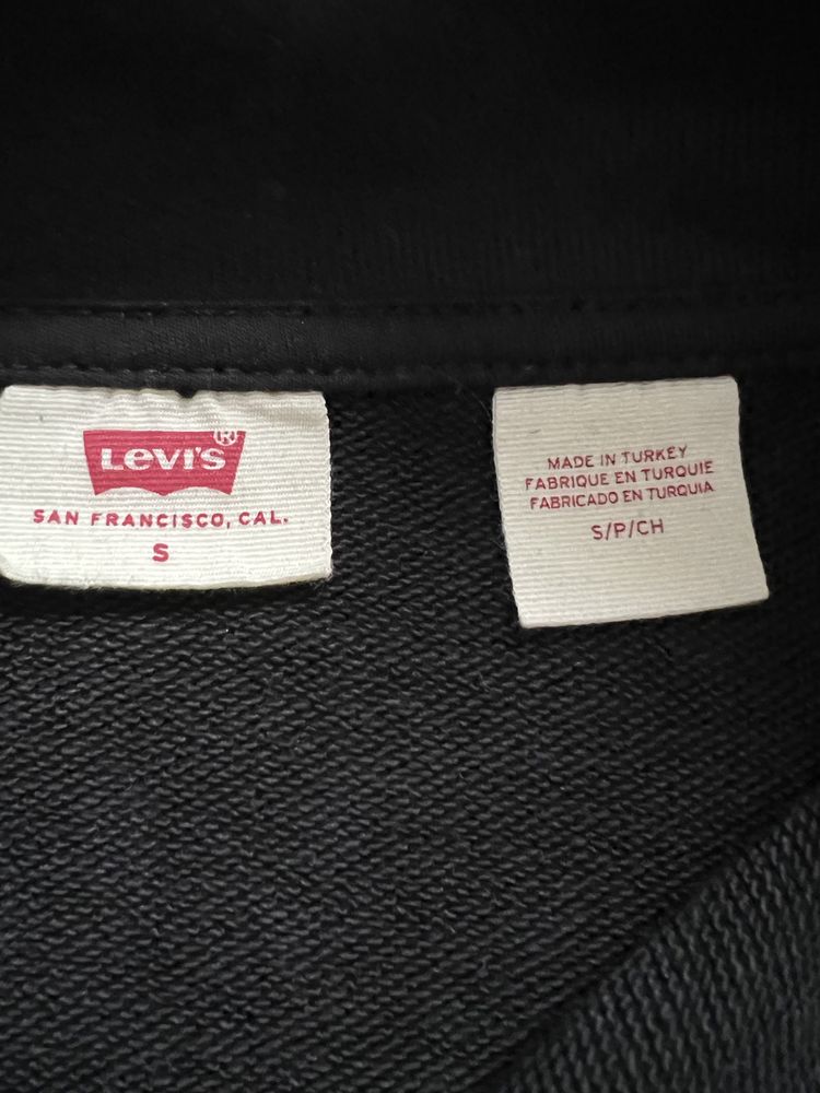 Bluza damska levi’s S czarna logo z golfem na zamek S