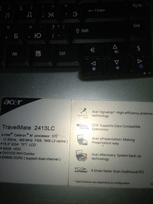 Ноутбук Асер2410