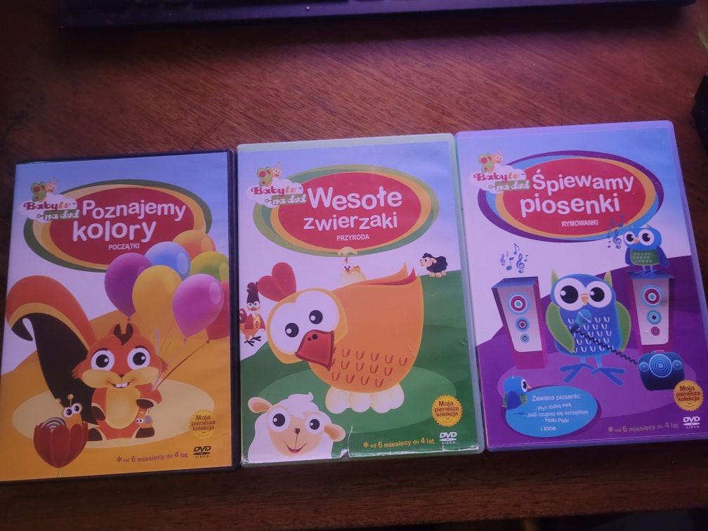 DVD x 3 Baby TV Poznajemy kolory/Wesołe zwierzaki/Śpiewamy piosenki