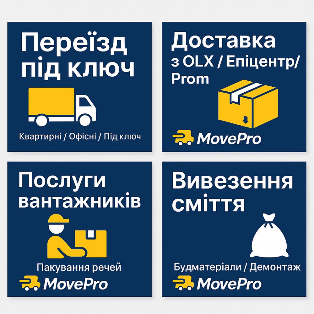 Вантажні перевезення Київ / Україна — MovePro