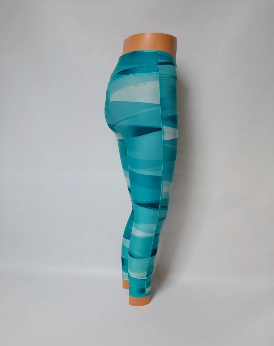 Legginsy turkusowe wzorzyste Nike dry fit XS 34