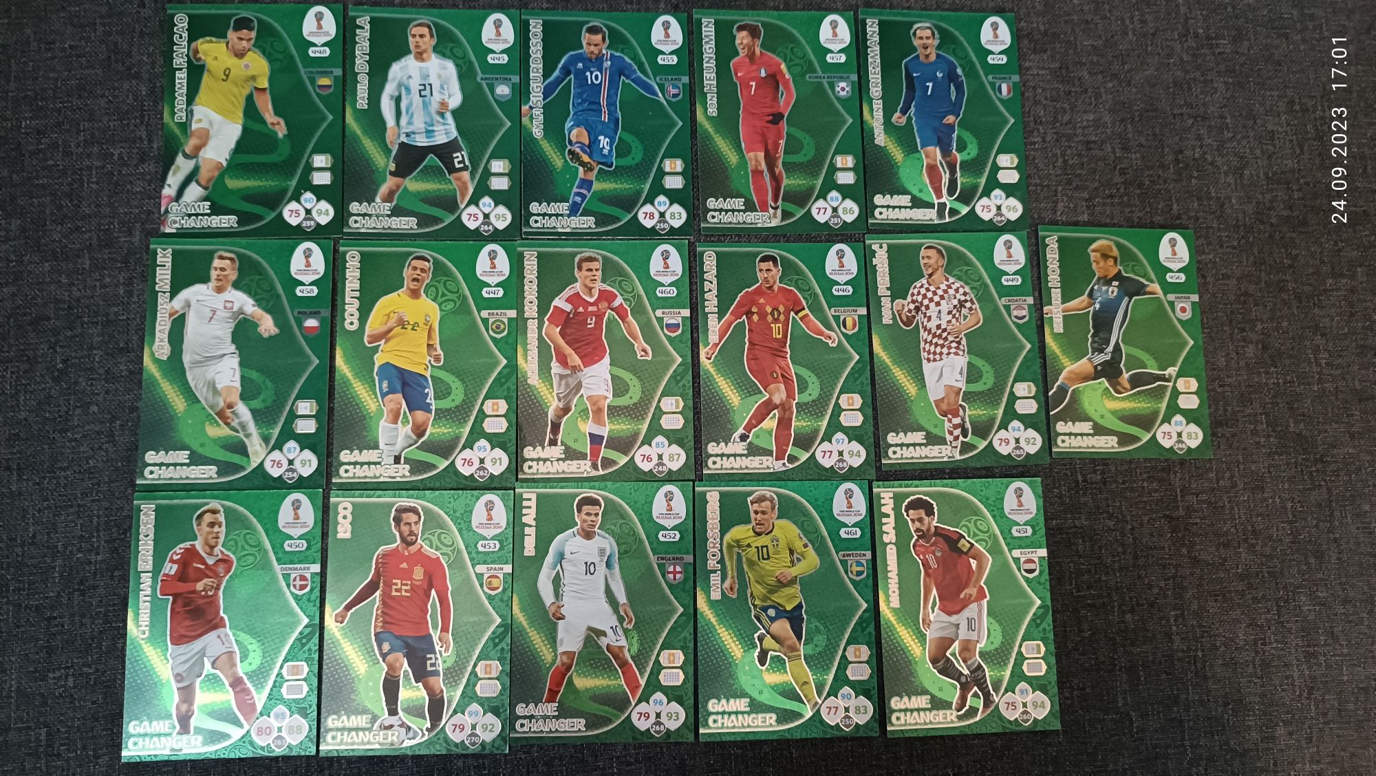 Karty game changer world cup russia 2018 wybór Panini