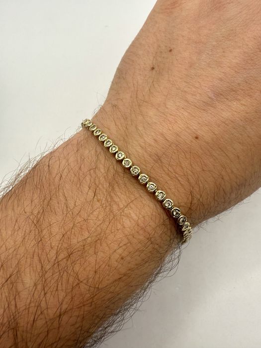 Złota bransoletka z diamentami 1,00ct