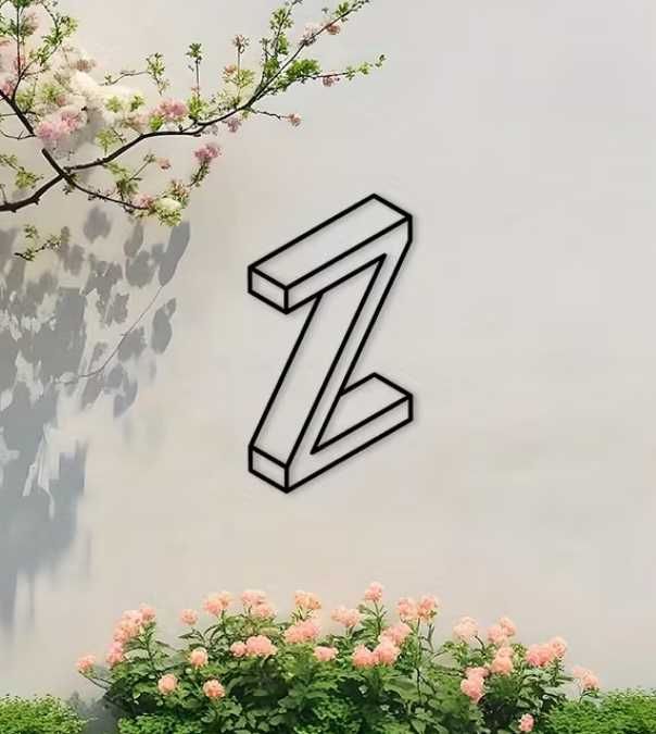 Nowa metalowa ozdoba Z