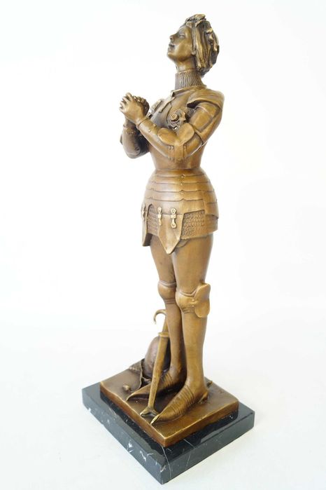 Rzeźba Joanna d'Arc Dziewica Orleańska Figura Rzeźba z Brązu