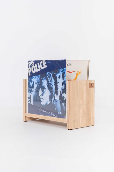 Szafka na gramofon rtv na płyty winylowe stojak z drewna półka