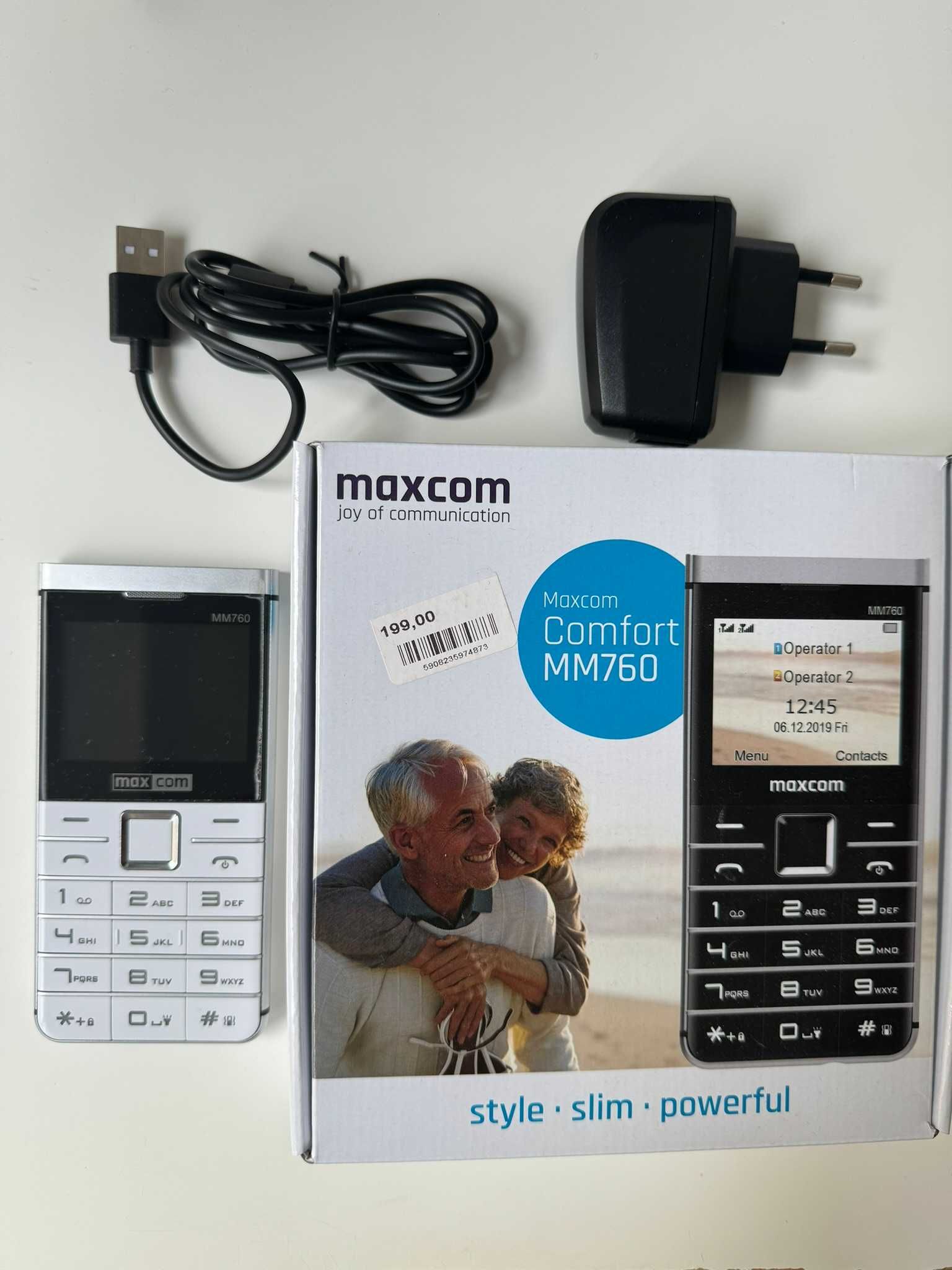 Telefon MAXCOM Comfort MM760 Biały - Nowy