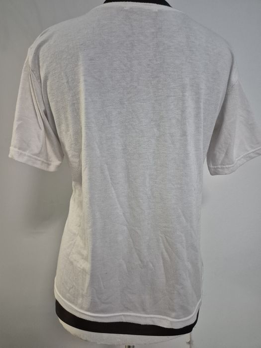 T-shirt krótki rękawek bialy z aplikacja roz L