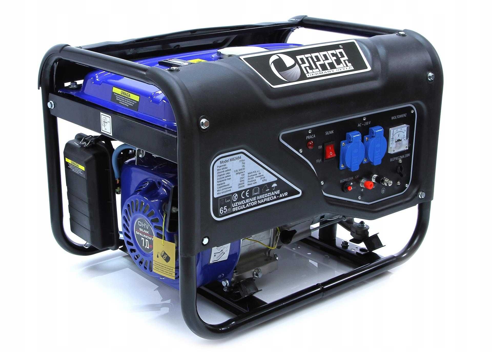 AGREGAT PRĄDOTWÓRCZY prądu 3000 Ripper AVR 2 x 230V + olej 0,6L
