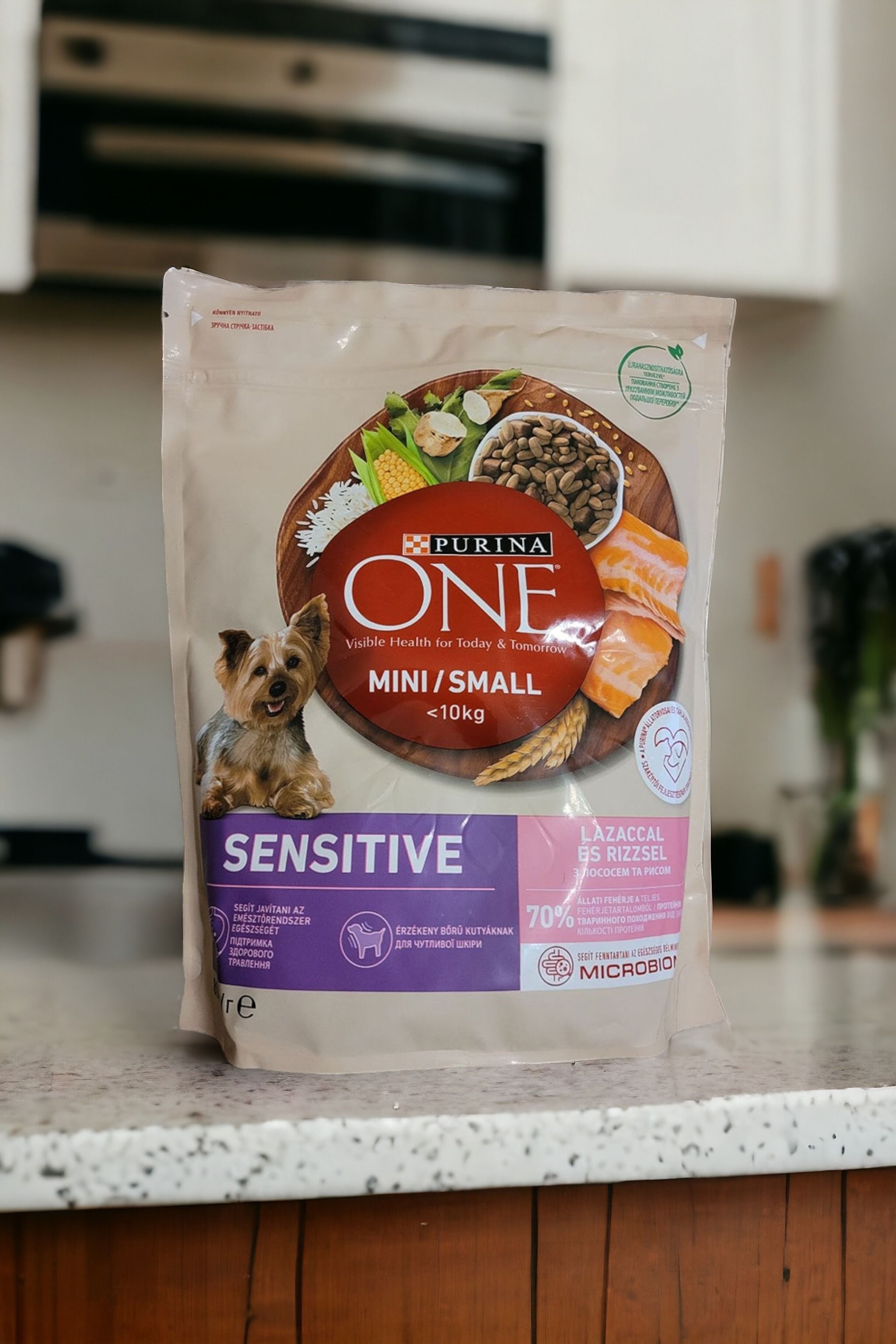 Сухой корм для собак Purina One Mini/Small Sensitive с лососем и рисом