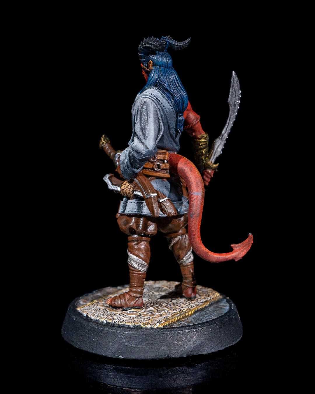 Kamus Diabelstwo wojownik figurka 32mm 14K zgodna z DnD RPG Pathfinder