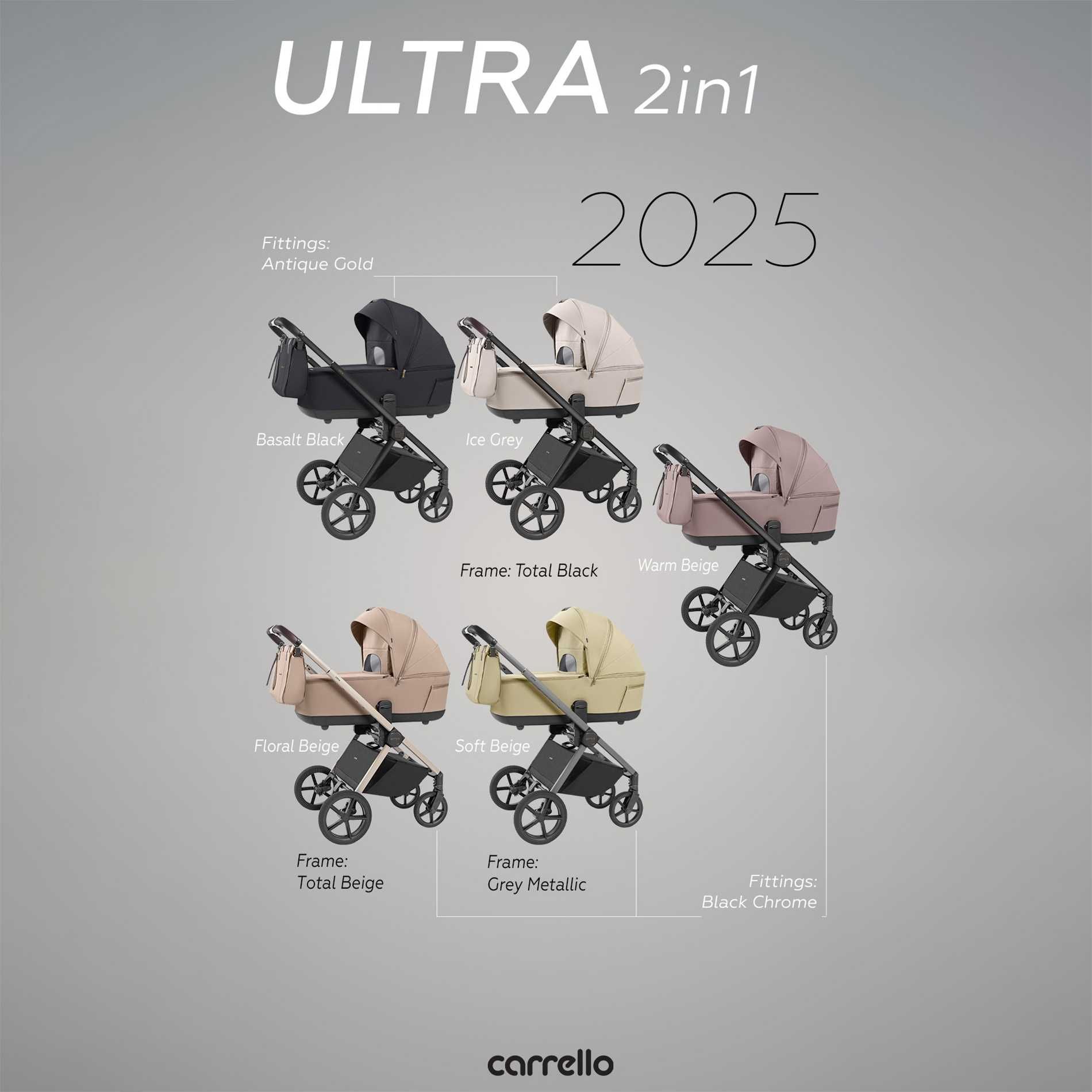 Wózek Carrello Ultra 2w1 lub 3w1 promocja miesiąca zestaw kompletny