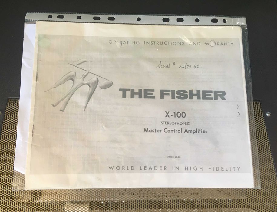 Fisher X-100 amplificador a vávulas vintage tube integrated amplifier