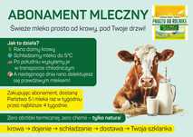 Mleko od krów simentalskiej od rolnika