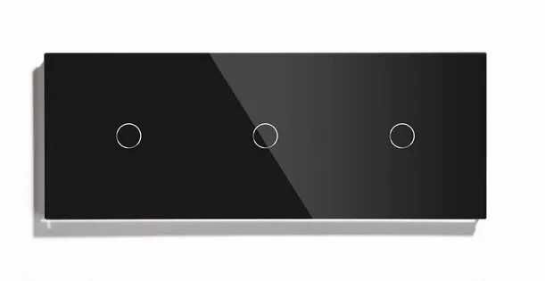 BSEED Dotykowy Włącznik Światła Z 3 Gniazdkami-Czarne, NOWE