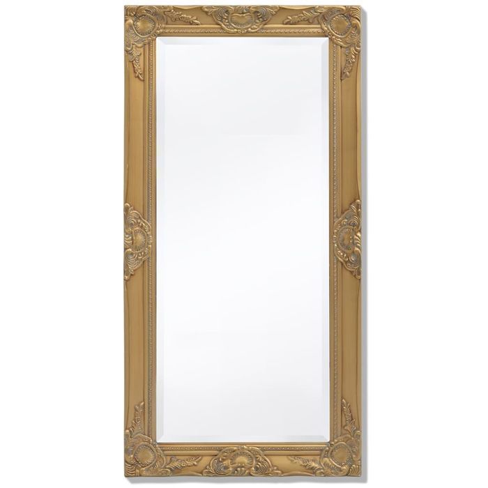 Lustro ścienne barokowe 100x50 cm w złotej ramie dekoracyjnej